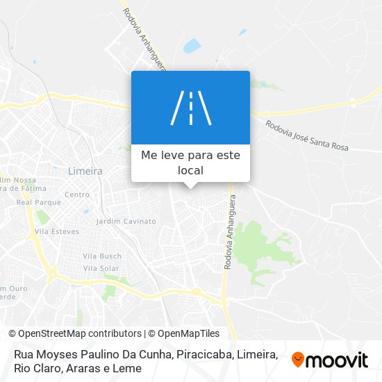 Rua Moyses Paulino Da Cunha mapa