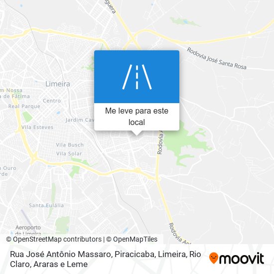 Rua José Antônio Massaro mapa