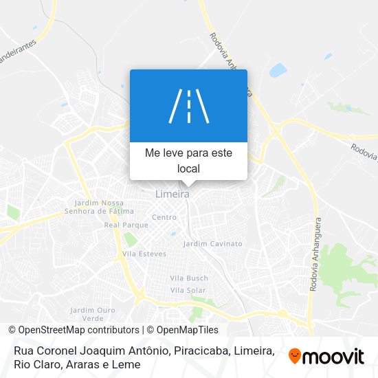 Rua Coronel Joaquim Antônio mapa