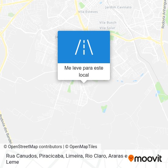Rua Canudos mapa