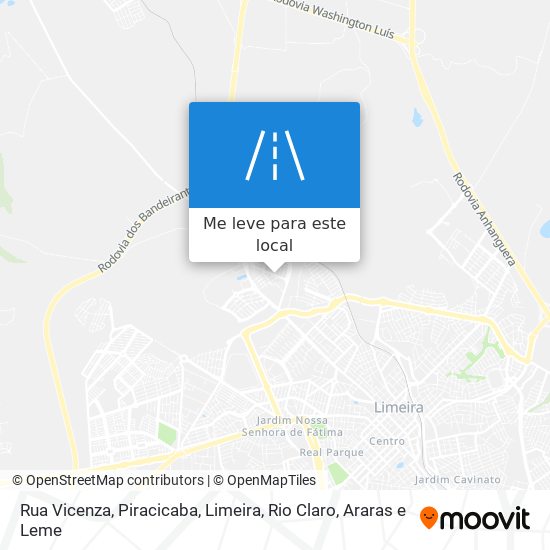 Rua Vicenza mapa