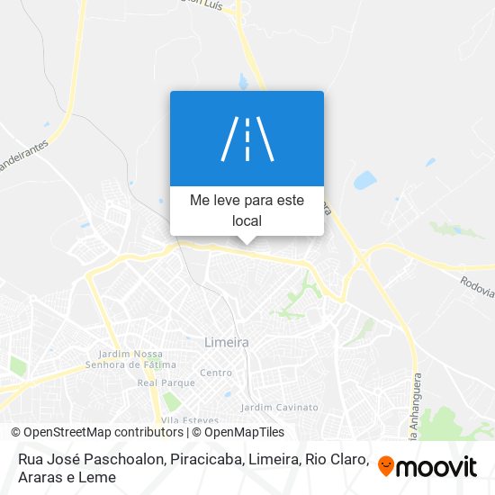 Rua José Paschoalon mapa