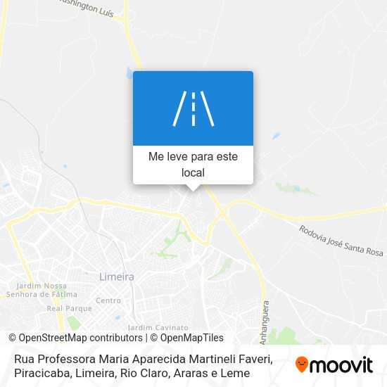 Rua Professora Maria Aparecida Martineli Faveri mapa