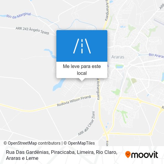 Rua Das Gardênias mapa