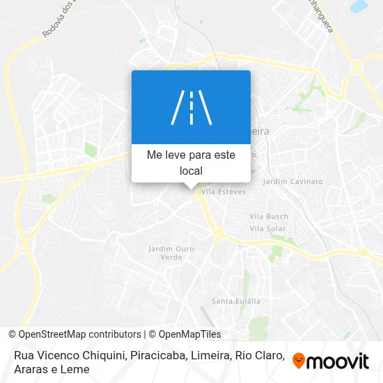 Rua Vicenco Chiquini mapa