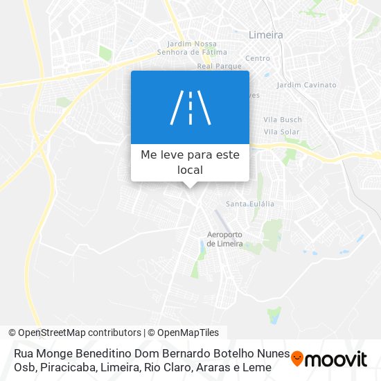 Rua Monge Beneditino Dom Bernardo Botelho Nunes Osb mapa