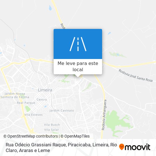 Rua Odécio Grassiani Raque mapa