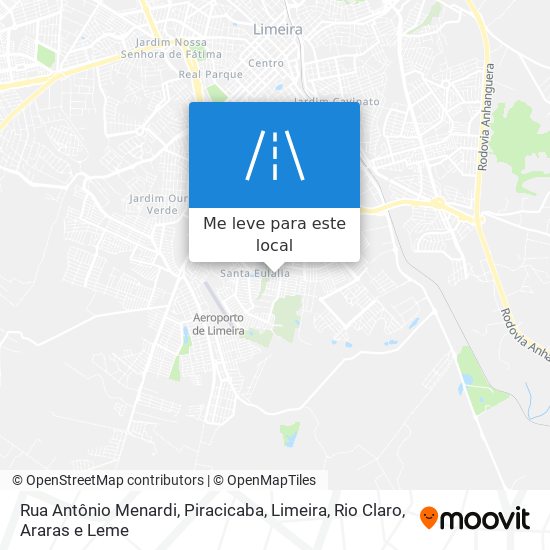 Rua Antônio Menardi mapa