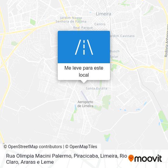 Rua Olimpia Macini Palermo mapa