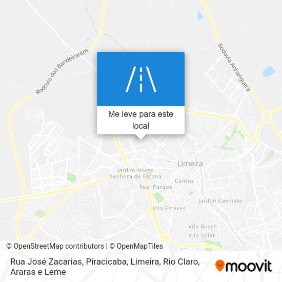Rua José Zacarias mapa