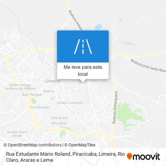 Rua Estudante Mário Roland mapa