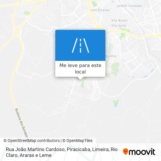 Rua João Martins Cardoso mapa