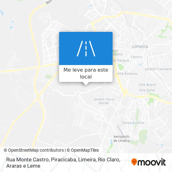 Rua Monte Castro mapa