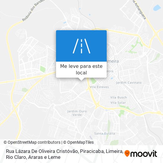 Rua Lázara De Oliveira Cristóvão mapa