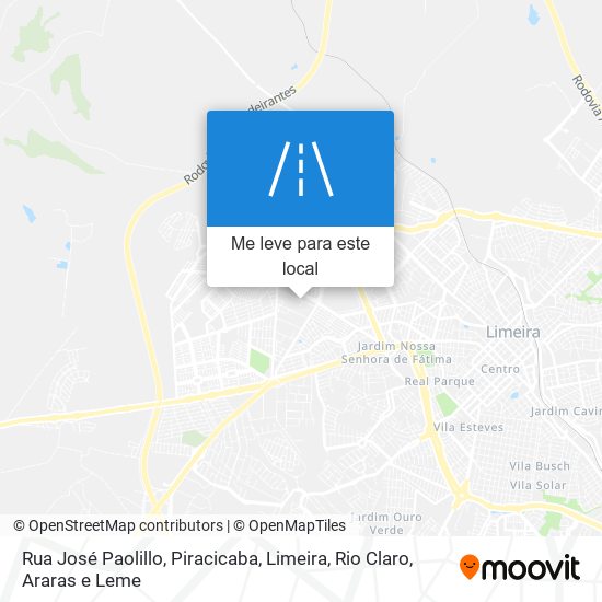 Rua José Paolillo mapa