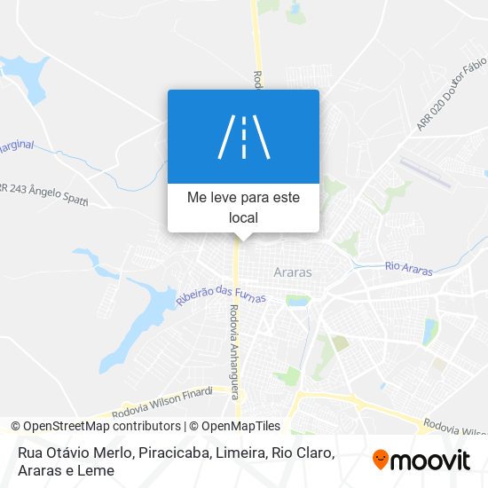 Rua Otávio Merlo mapa