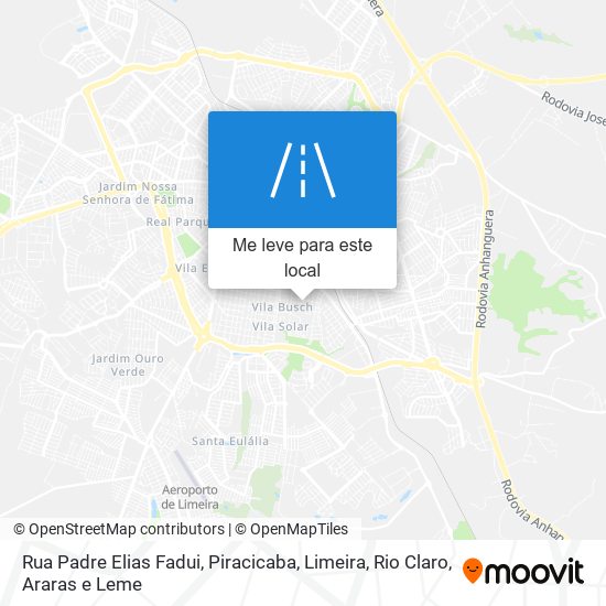 Rua Padre Elias Fadui mapa