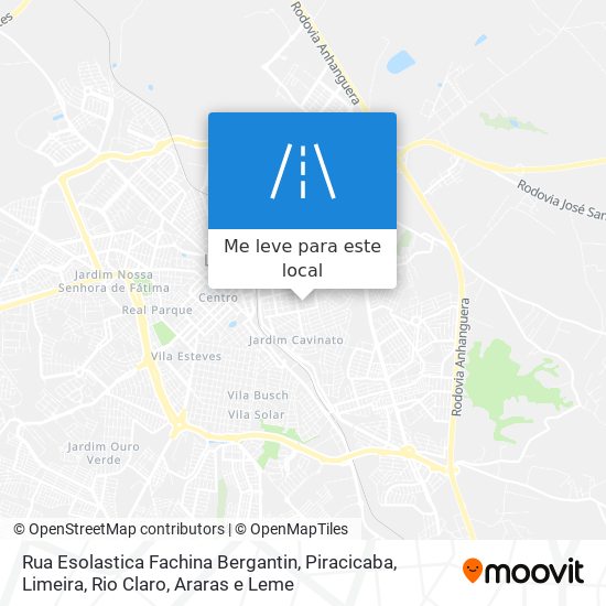 Rua Esolastica Fachina Bergantin mapa