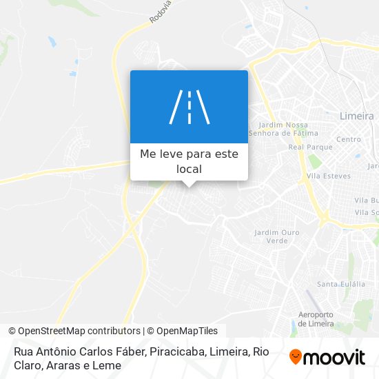 Rua Antônio Carlos Fáber mapa