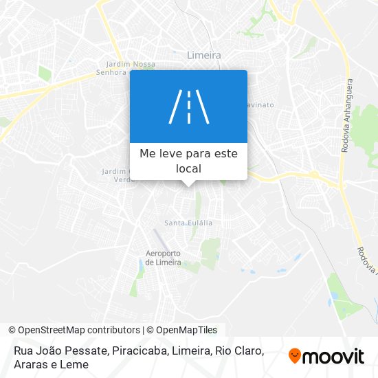 Rua João Pessate mapa