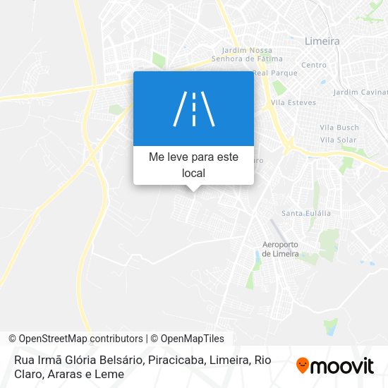 Rua Irmã Glória Belsário mapa