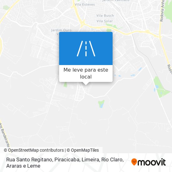 Rua Santo Regitano mapa