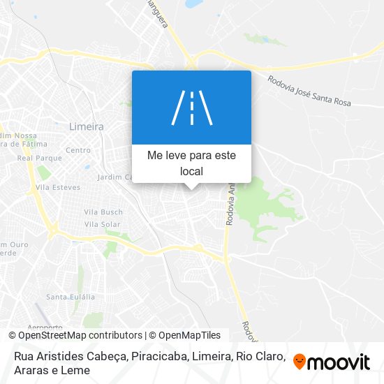 Rua Aristides Cabeça mapa