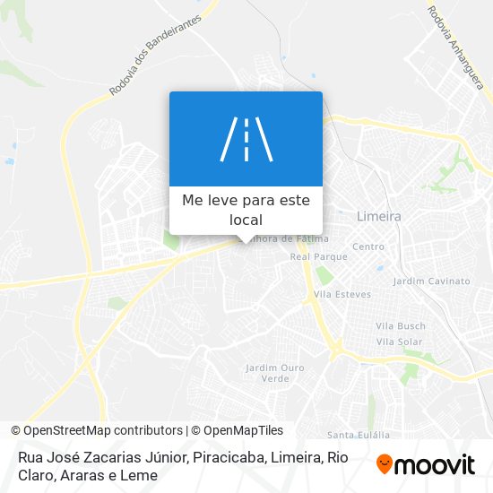 Rua José Zacarias Júnior mapa