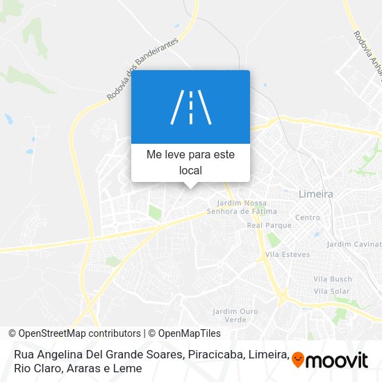 Rua Angelina Del Grande Soares mapa