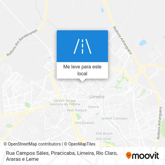 Rua Campos Sáles mapa