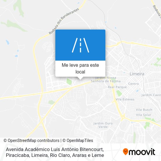 Avenida Acadêmico Luís Antônio Bitencourt mapa