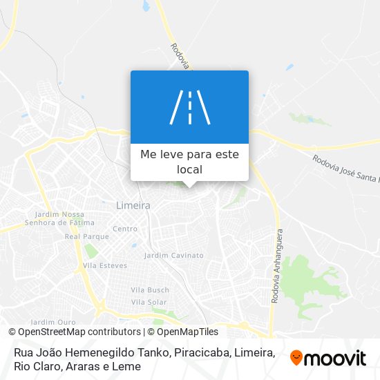 Rua João Hemenegildo Tanko mapa