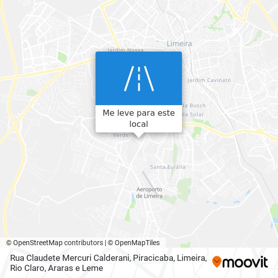 Rua Claudete Mercuri Calderani mapa