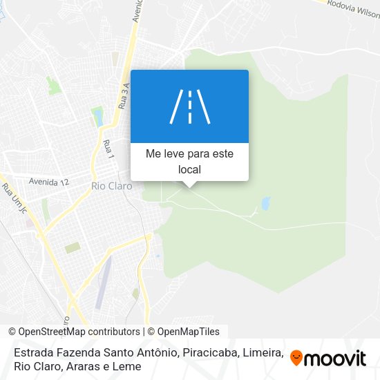 Estrada Fazenda Santo Antônio mapa