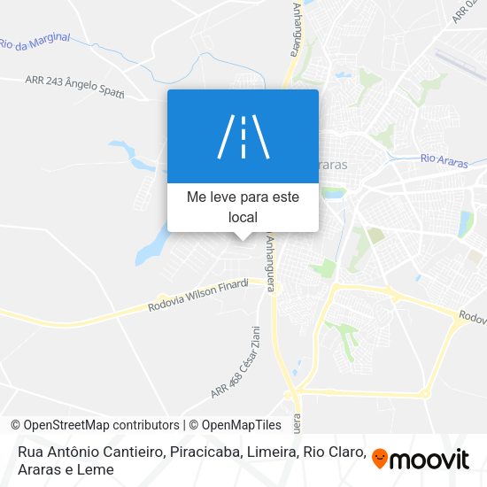 Rua Antônio Cantieiro mapa
