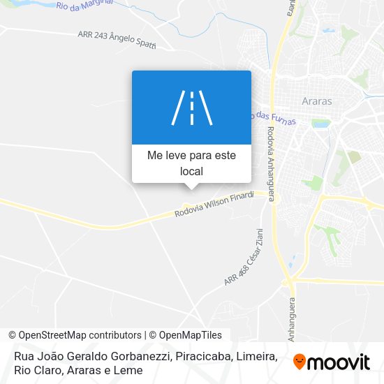 Rua João Geraldo Gorbanezzi mapa