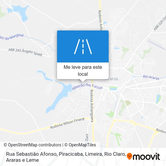 Rua Sebastião Afonso mapa