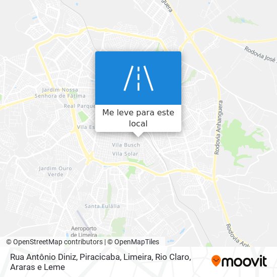 Rua Antônio Diniz mapa