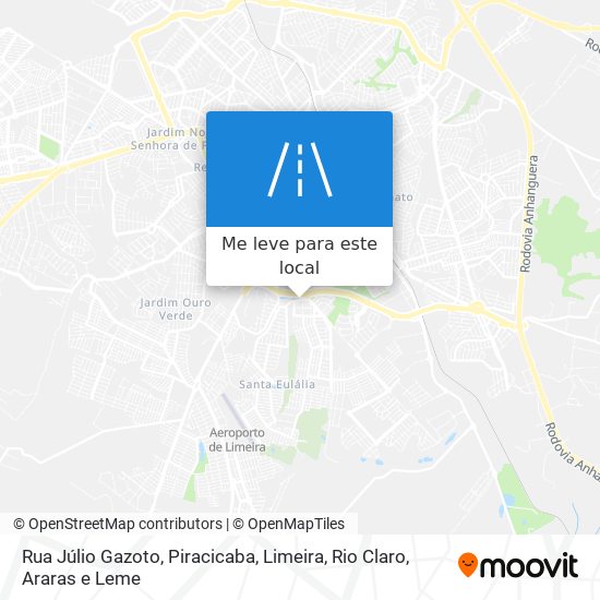 Rua Júlio Gazoto mapa