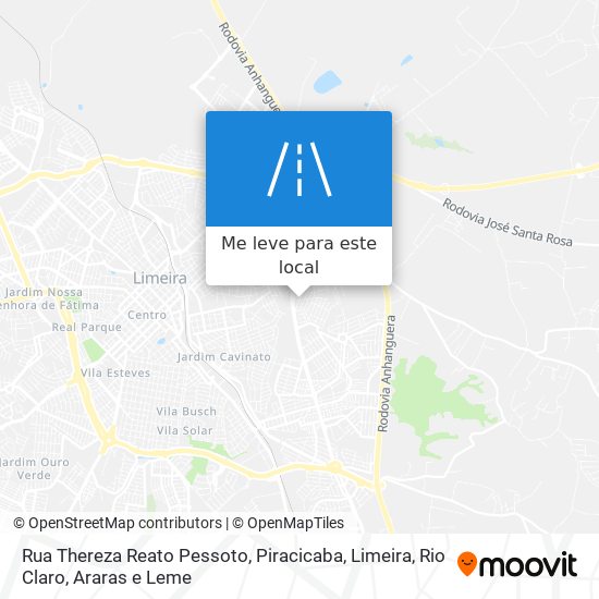 Rua Thereza Reato Pessoto mapa