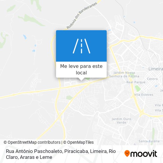 Rua Antônio Paschoaleto mapa