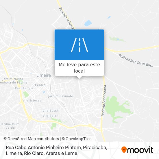 Rua Cabo Antônio Pinheiro Pintom mapa