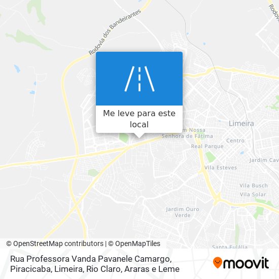 Rua Professora Vanda Pavanele Camargo mapa