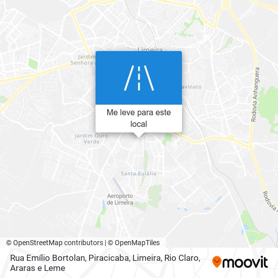 Rua Emílio Bortolan mapa