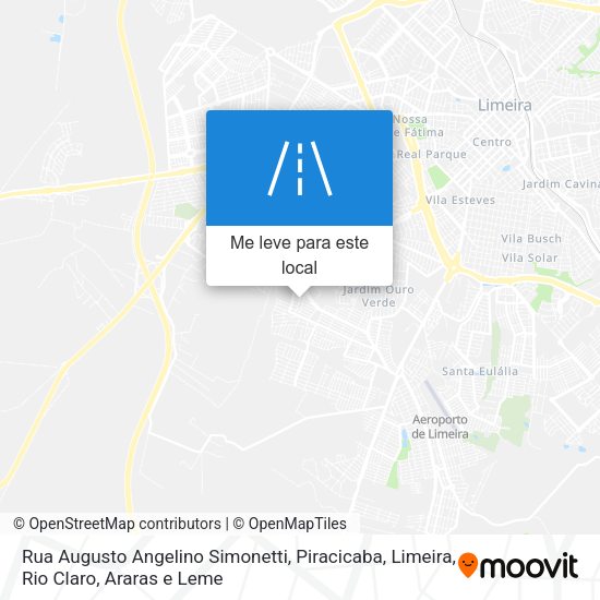 Rua Augusto Angelino Simonetti mapa