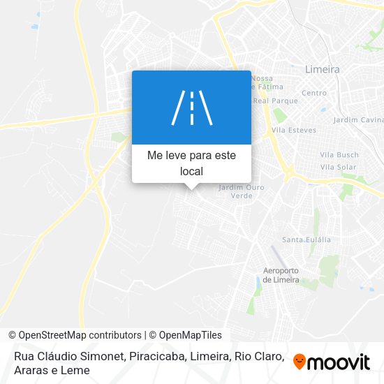 Rua Cláudio Simonet mapa