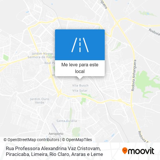 Rua Professora Alexandrina Vaz Cristovam mapa