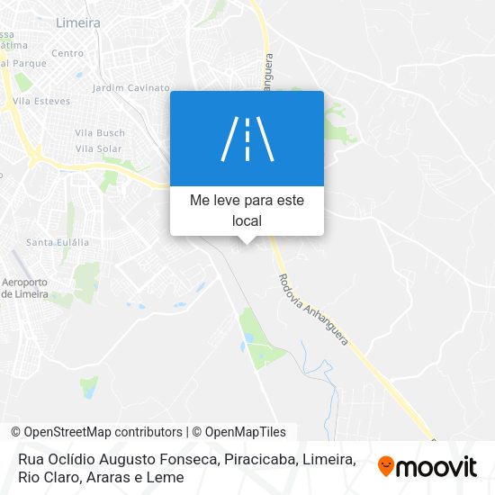 Rua Oclídio Augusto Fonseca mapa