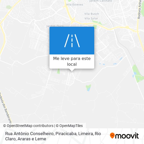 Rua Antônio Conselheiro mapa