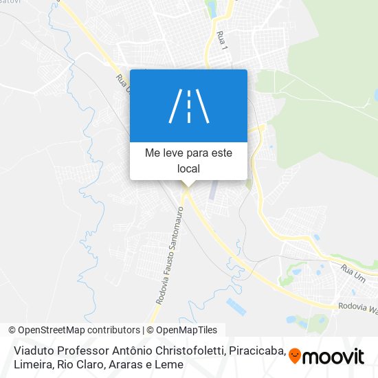 Viaduto Professor Antônio Christofoletti mapa